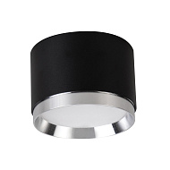 Светильник потолочный Feron HL459 Barrel DUET 12W GX53 черный + хром IP20 51689
