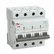 Автоматический выключатель EKF AVERES AV-6 (С) 4P 16А 6kA mcb6-4-16C-av