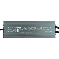 Трансформатор электронный Feron LB007 для светодиодной ленты 250W 24V IP67 (драйвер) 53083