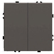 Переключатель перекрестный 2-клавишный STEKKER Эмили RSW10-5111-09 антрацит soft touch 50164