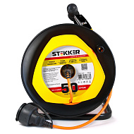 Удлинитель на пластиковой катушке Stekker STD02-11-50 (UG) 50м 1 гнездо с/з 3*1 оранж. Standart 39636