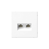 Розетка компьютерная Systeme Electric ArtGallery Белый двойная RJ45+RJ45, кат. 5е,