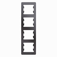 Рамка Systeme Electric Glossa Графит 4-ая вертикальная GSL001308