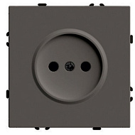 Розетка 1-ая с защитной шторкой б/з STEKKER Эмили RST16-5109-09 антрацит soft touch 49928