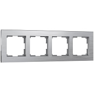 Рамка Werkel Aluminium на 4 поста (алюминий) W0041706