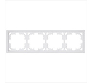 Рамка JASMART FD 4-постовая Белый матовый (soft touch) 1004PWM