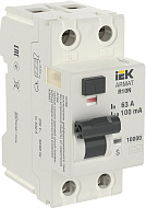 ВДТ УЗО IEK ARMAT R10N 2P 63А 100мА тип A-S AR-R10N-2-063AS100