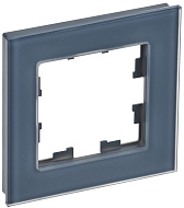 Рамка IEK BRITE DECOR Маренго матовый стекло 1-мест. РУ-1-2-Бр BR-M12-G-31-K35