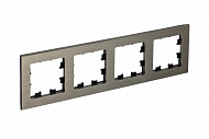 Рамка Systeme Electric AtlasDesign Nature Металл латунь 4-ая ATN312204