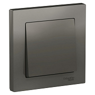 Выключатель 1-клавишный Systeme Electric AtlasDesign Сталь в сборе ATN000912