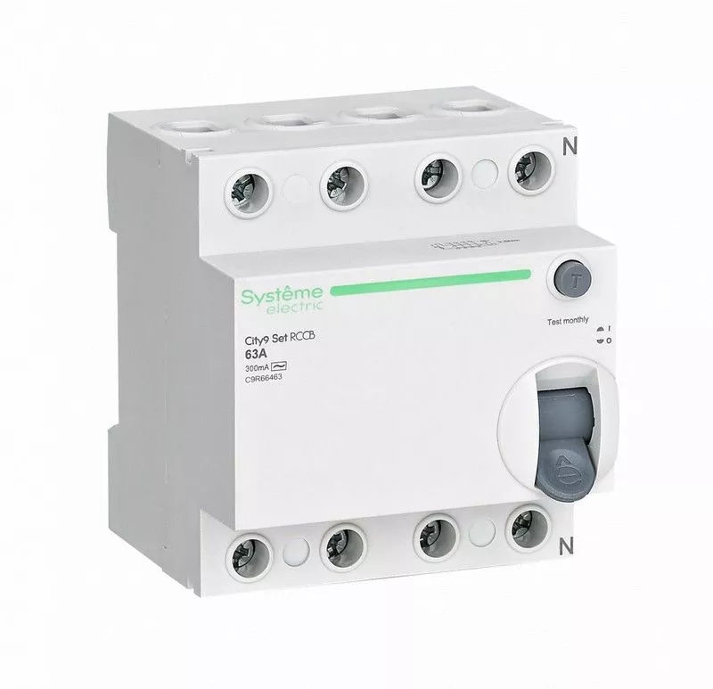 Systeme Electric Выключатель дифференциального тока SE City9 Set (ВДТ) 63А 4P 300мА Тип-AC 400В C9R66463 