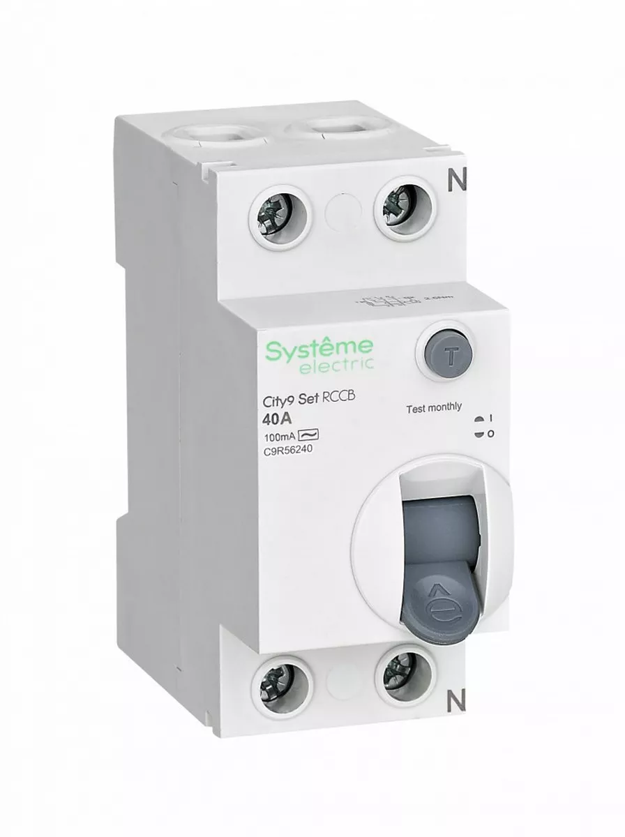 Systeme Electric Выключатель дифф. тока Systeme Electric City9 Set (ВДТ) 40А 2P 100мА Тип-AC C9R56240 